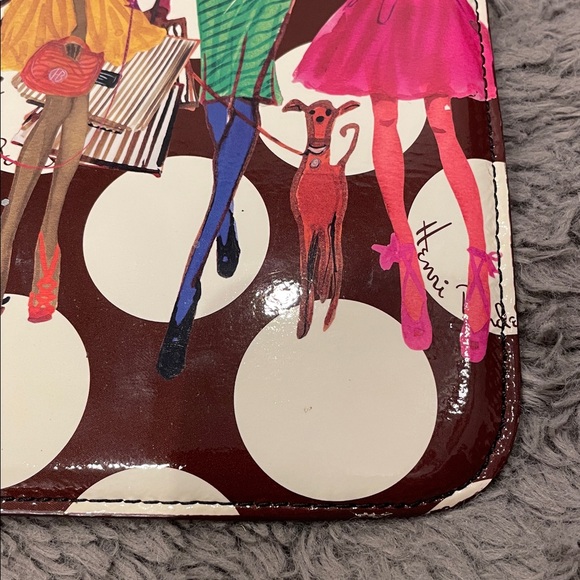 HENRI BENDEL Tablet/iPad Lined 8x10 Sleeve Case Bendel It Girls Polka Dots | GUC - Picture 10 of 16